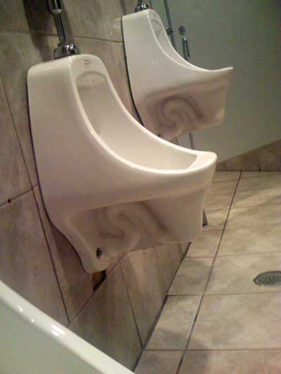 Urinal at Chest Height