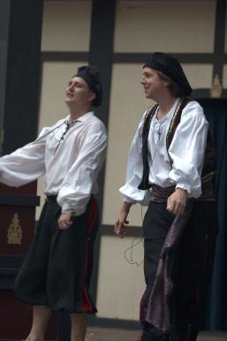 Scenes of lustful romance, played by two men.