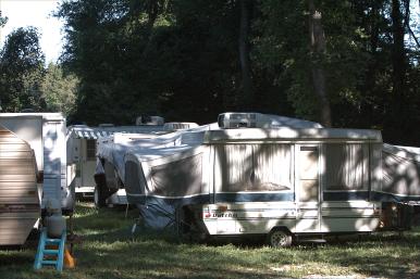 Behind the scenes: Performers and workers actually live on site.